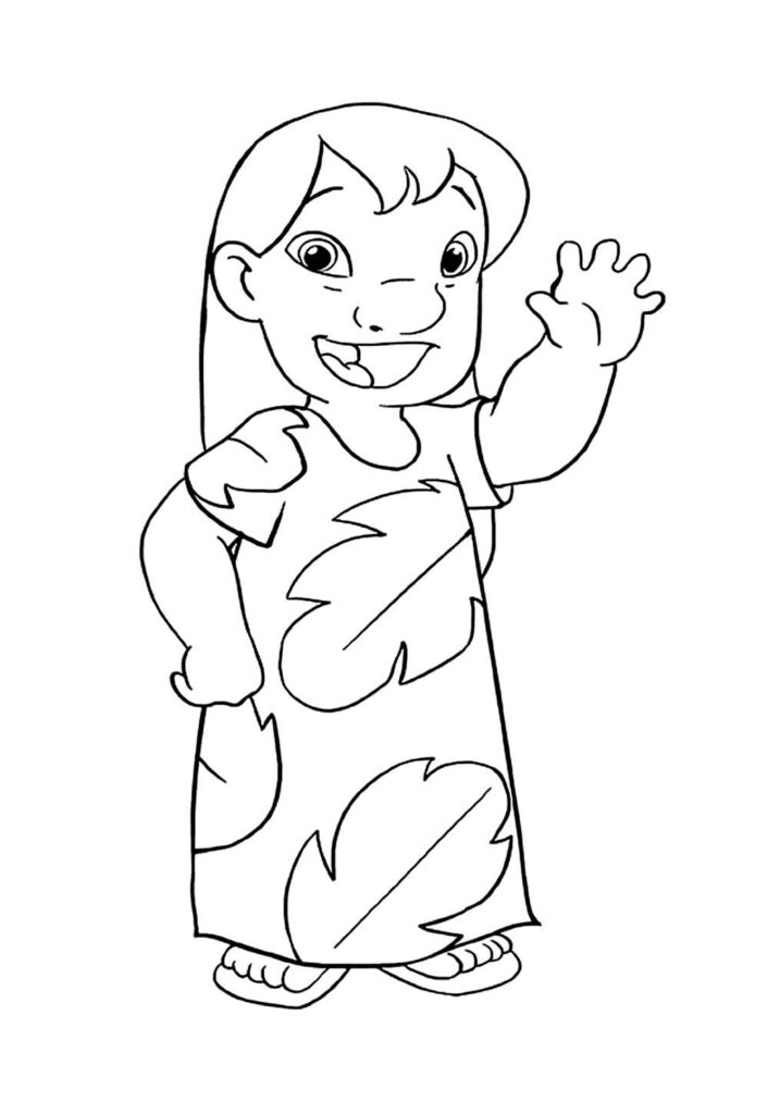 Desenho da Lilo para colorir