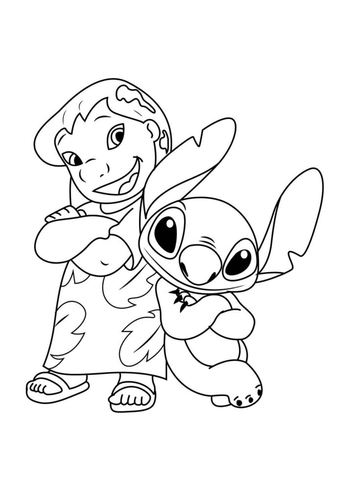 Desenho da Lilo para pintar