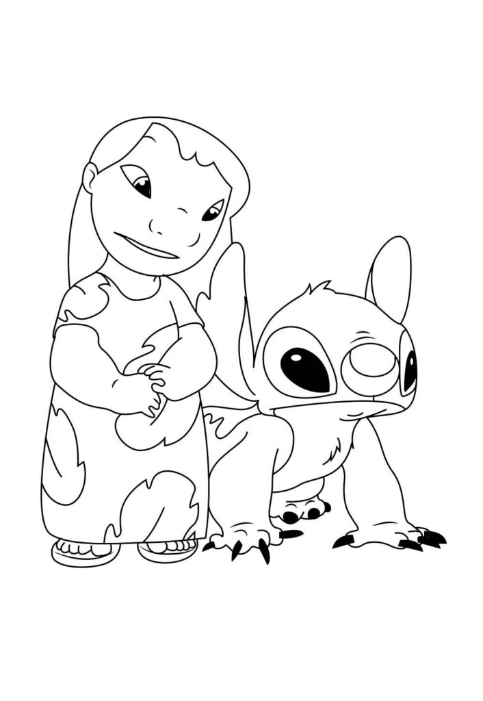 Desenho da Lilo para colorir