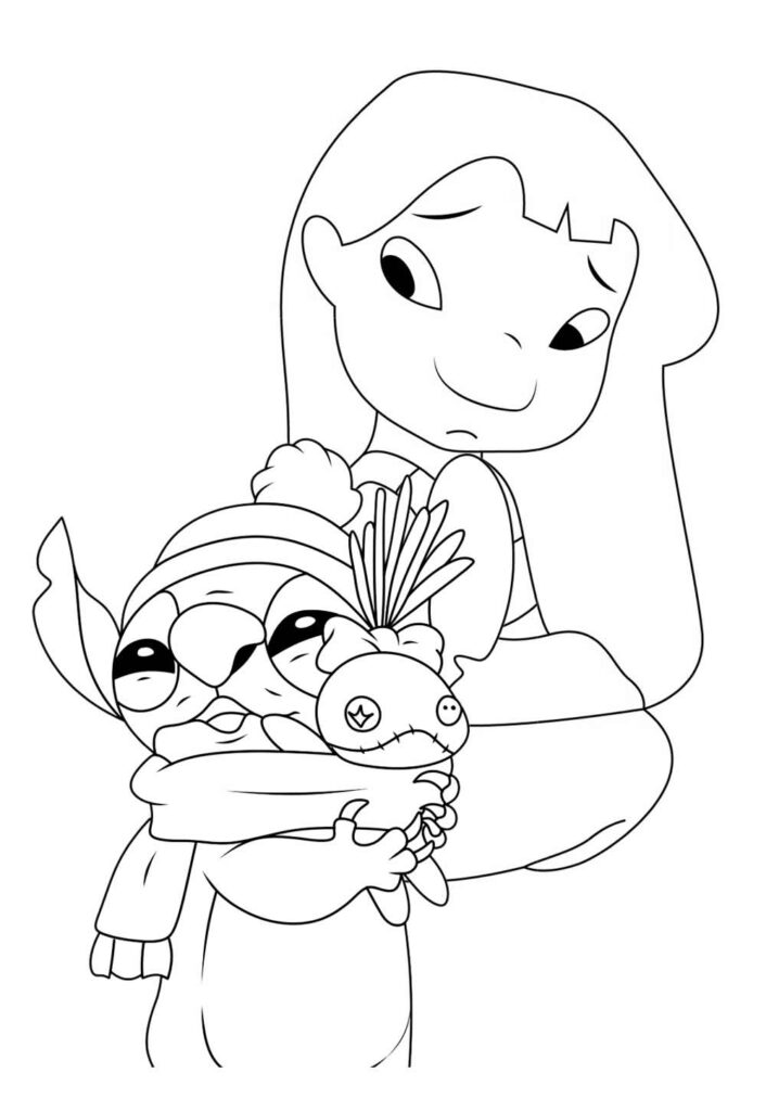 Desenho da Lilo Pelekai para pintar