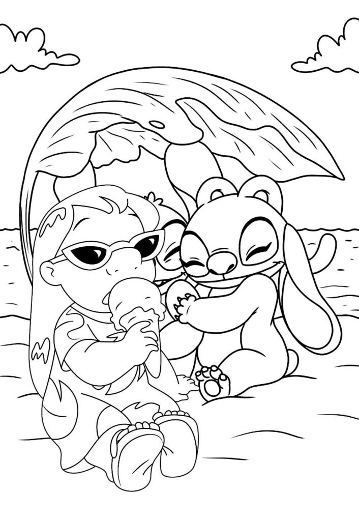 Desenho da Lilo Pelekai para pintar