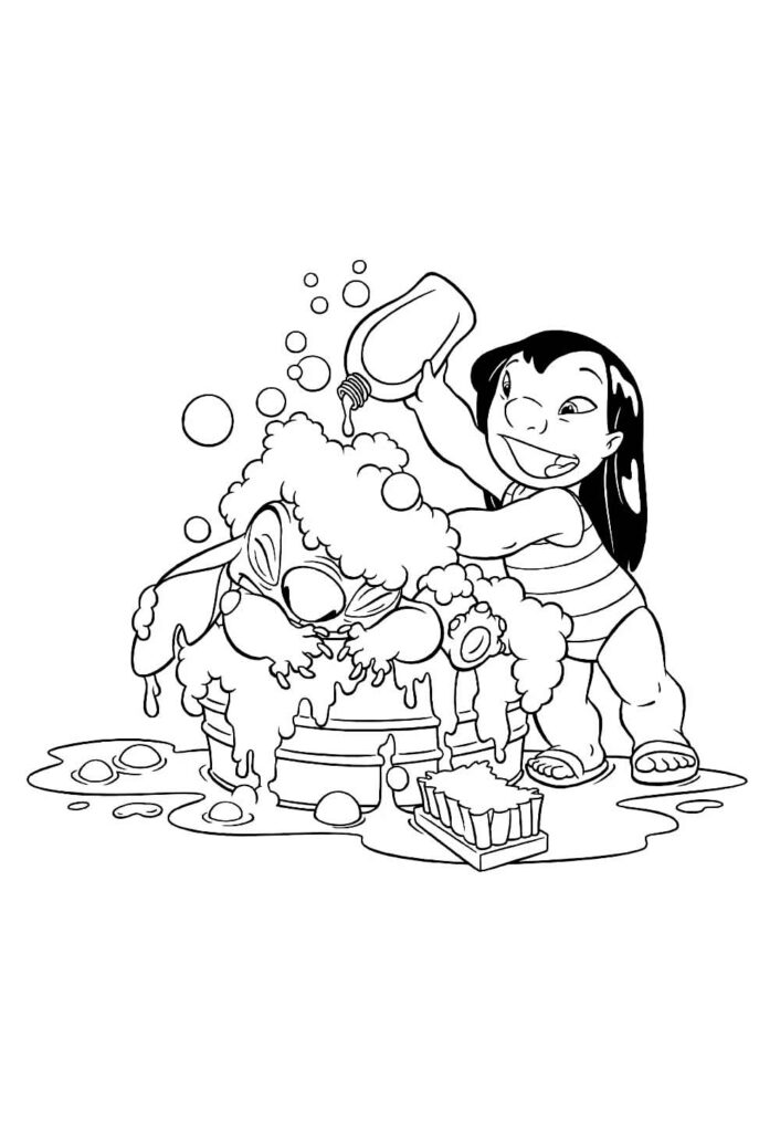 Desenho da Lilo para colorir
