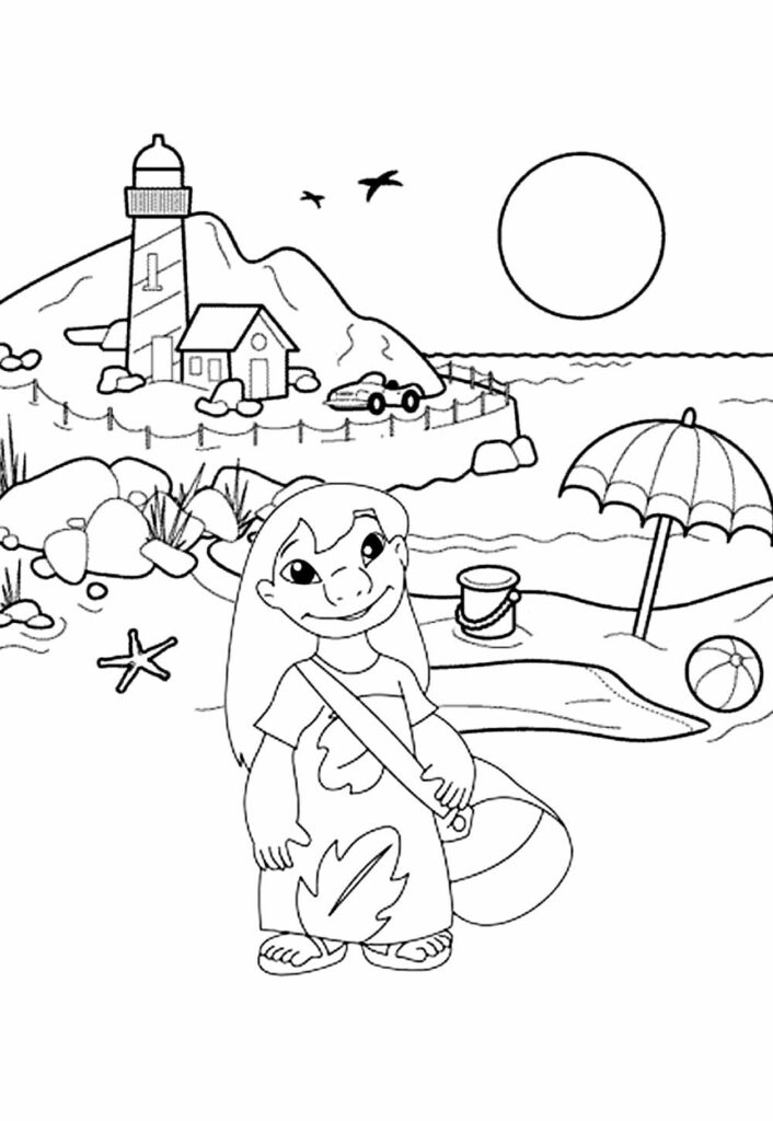 Desenhos de Lilo e Stitch para colorir