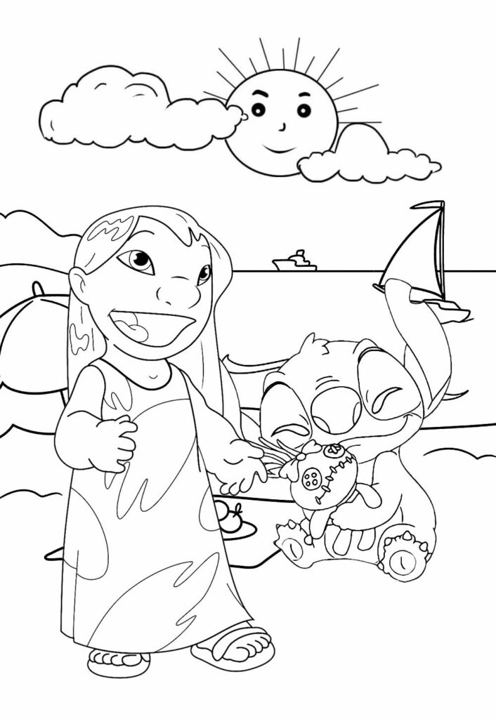 Desenhos de Lilo e Stitch para colorir