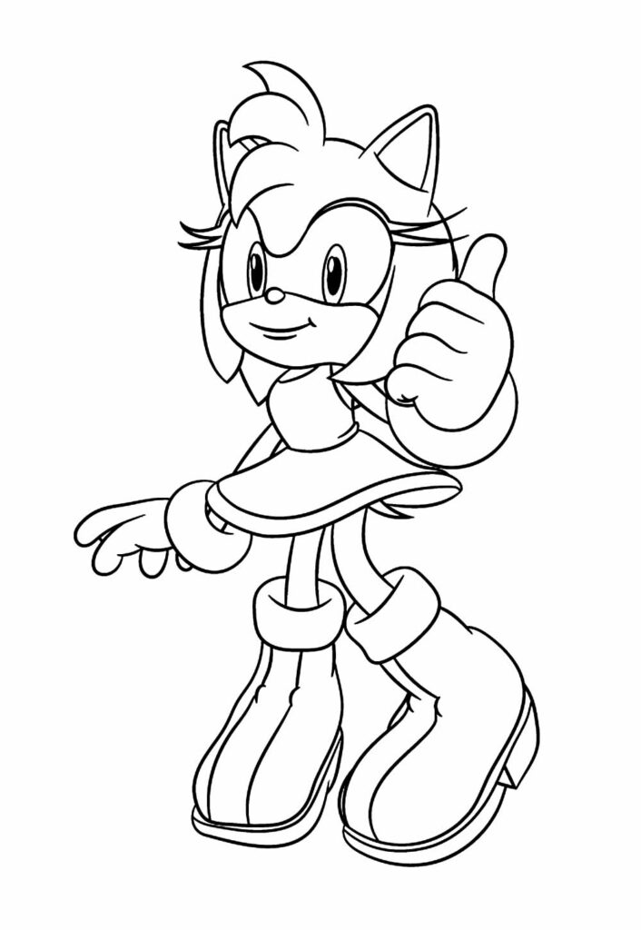 Desenho de Amy Rose para colorir