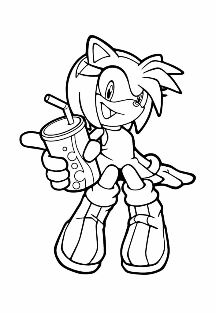 Amy Rose para colorir