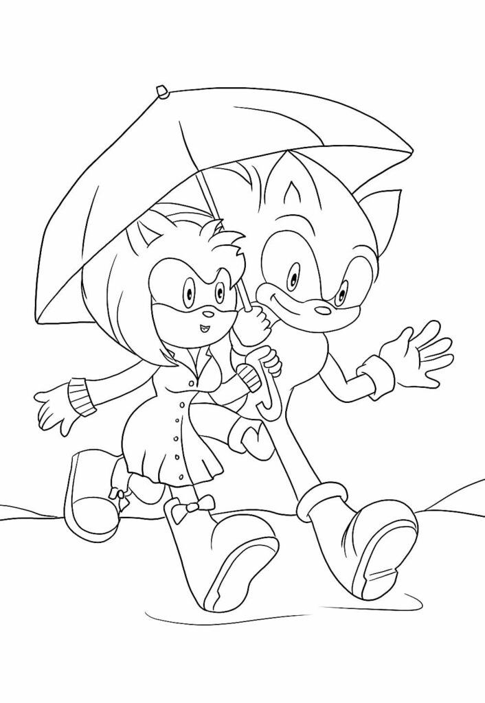Desenho de Amy Rose para colorir