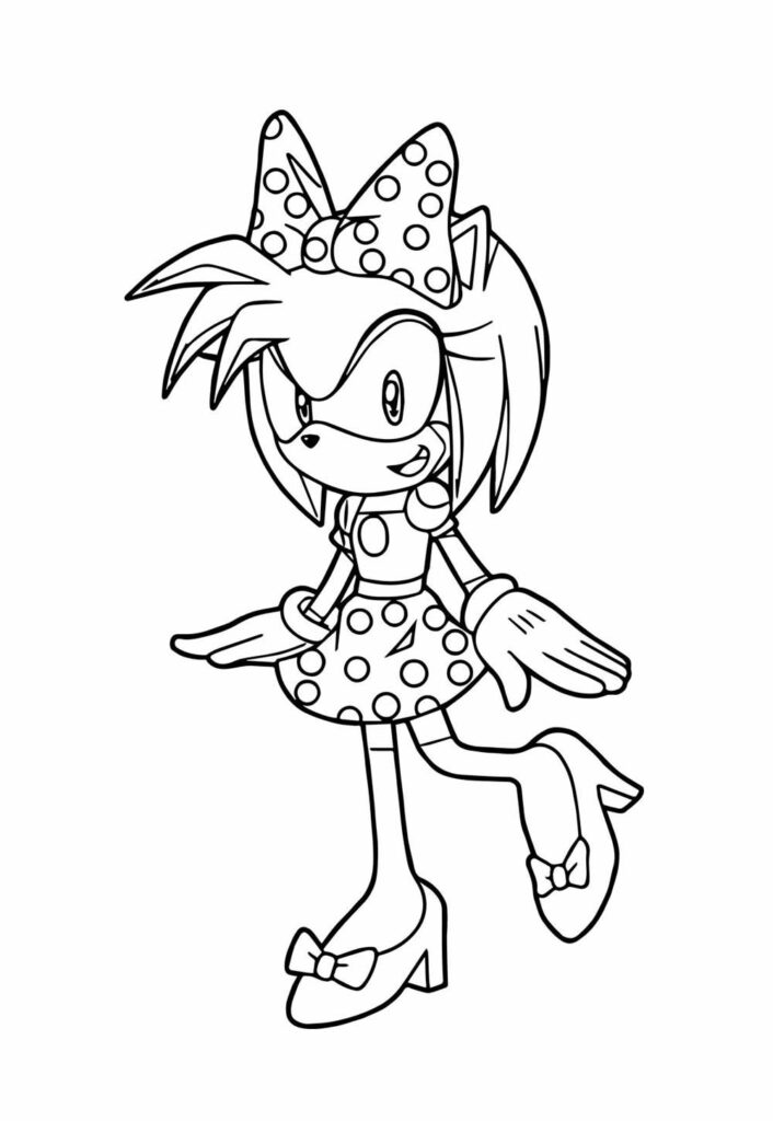 Amy Rose para colorir