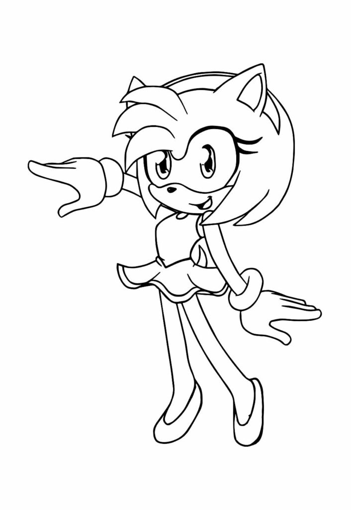 Amy Rose para colorir