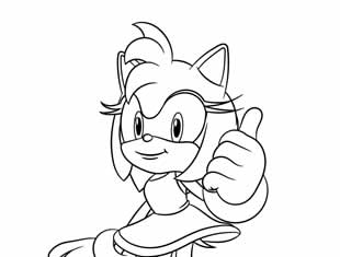Desenhos de Amy Rose para colorir