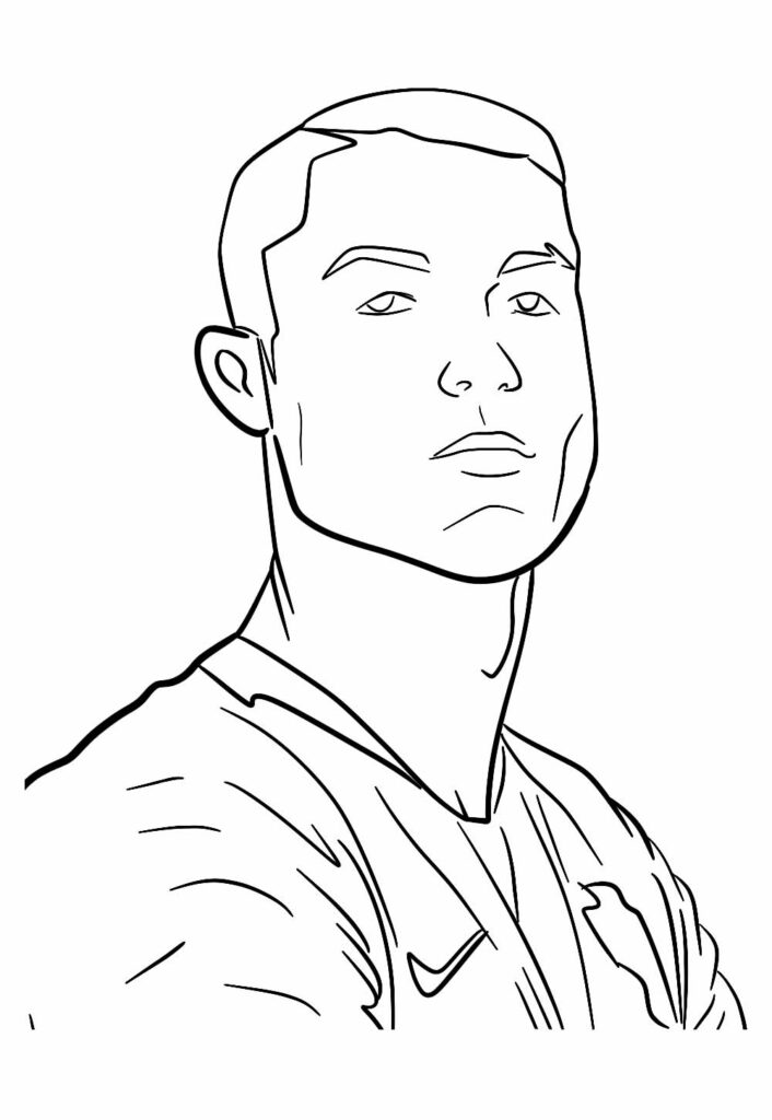 Desenho de Cristiano Ronaldo para colorir