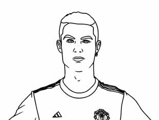 Desenhos de Cristiano Ronaldo para colorir