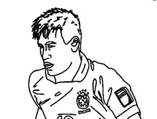 Desenhos de Neymar para colorir