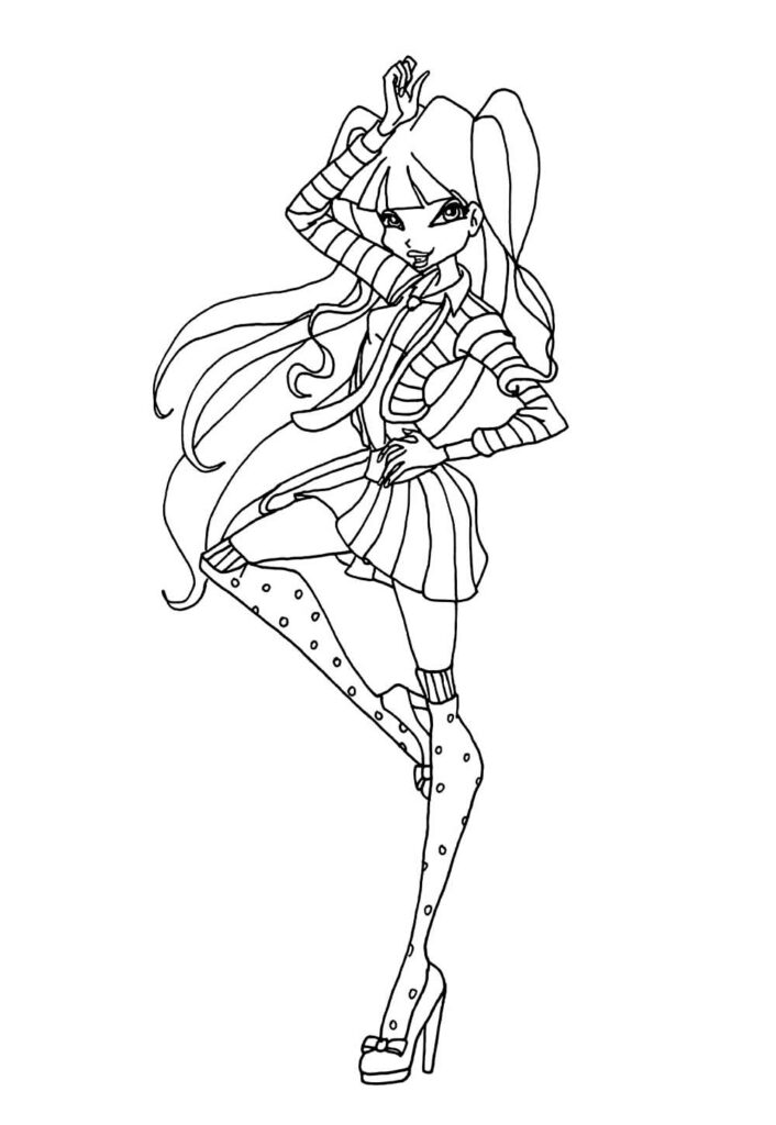 Desenho de Winx Club para pintar