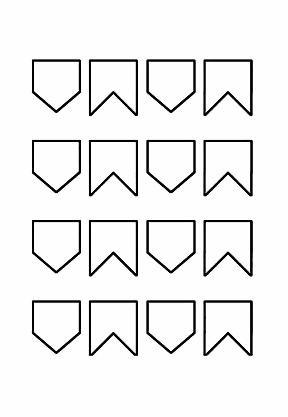 Desenhos de Bandeirinhas Juninas para imprimir e pintar - Pop Lembrancinhas