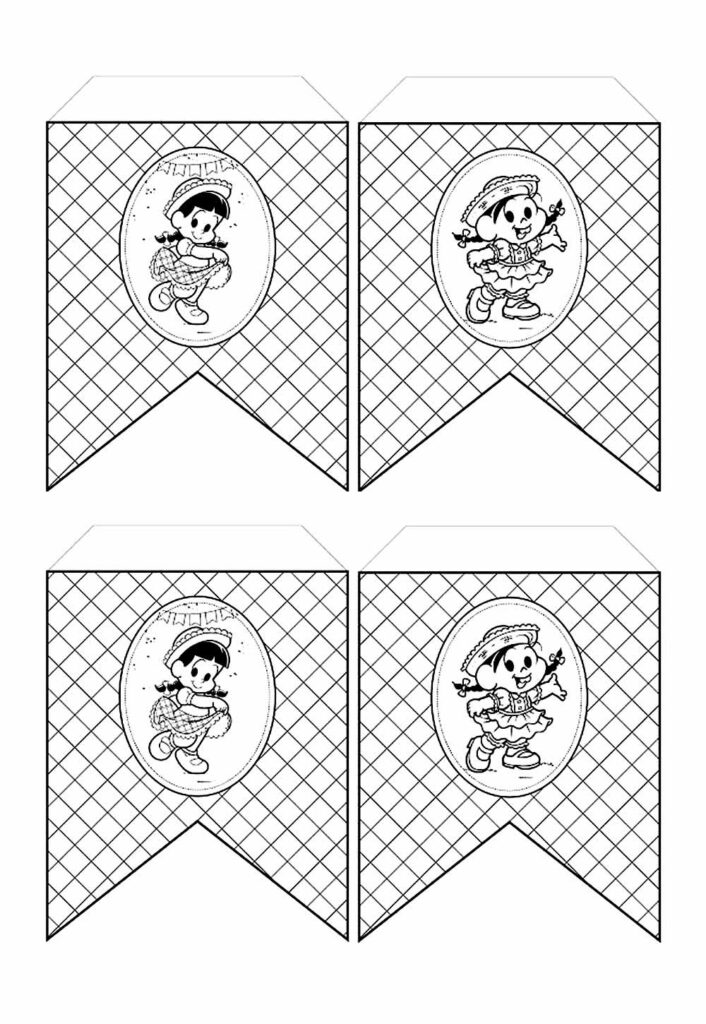 Desenhos Bandeirinhas Juninas
