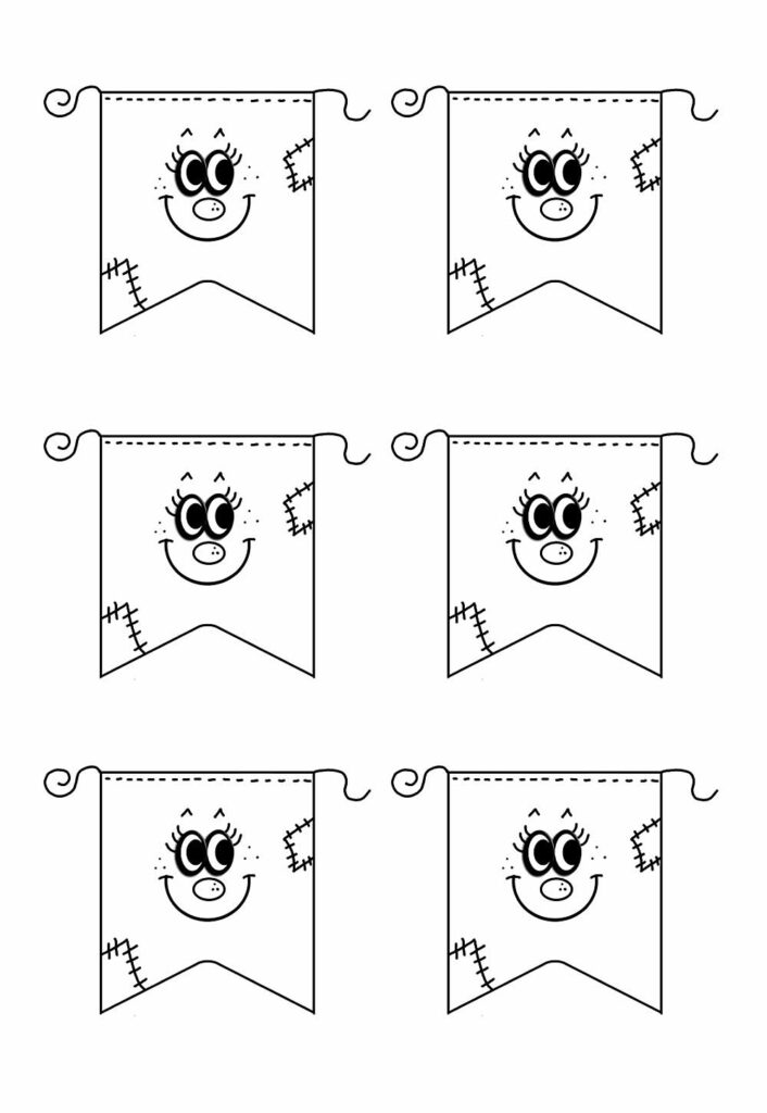 Desenhos de Bandeirinhas Juninas para colorir