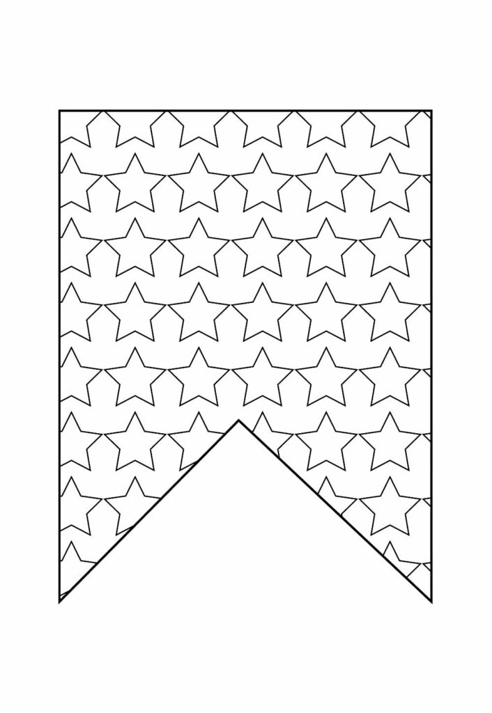 Desenhos de Bandeirinhas Juninas para pintar