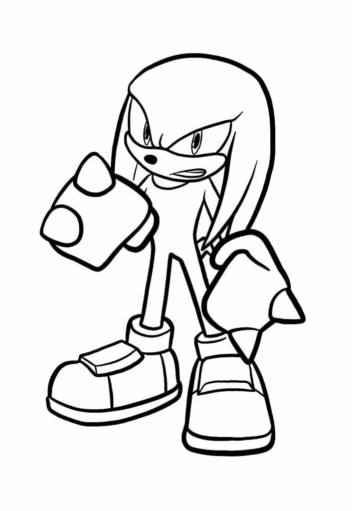 Desenhos de Knuckles the Echidna para pintar