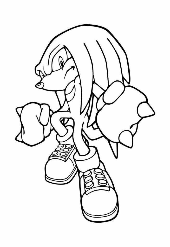 Knuckles the Echidna para colorir