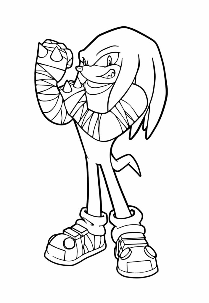 Desenhos de Knuckles the Echidna para colorir