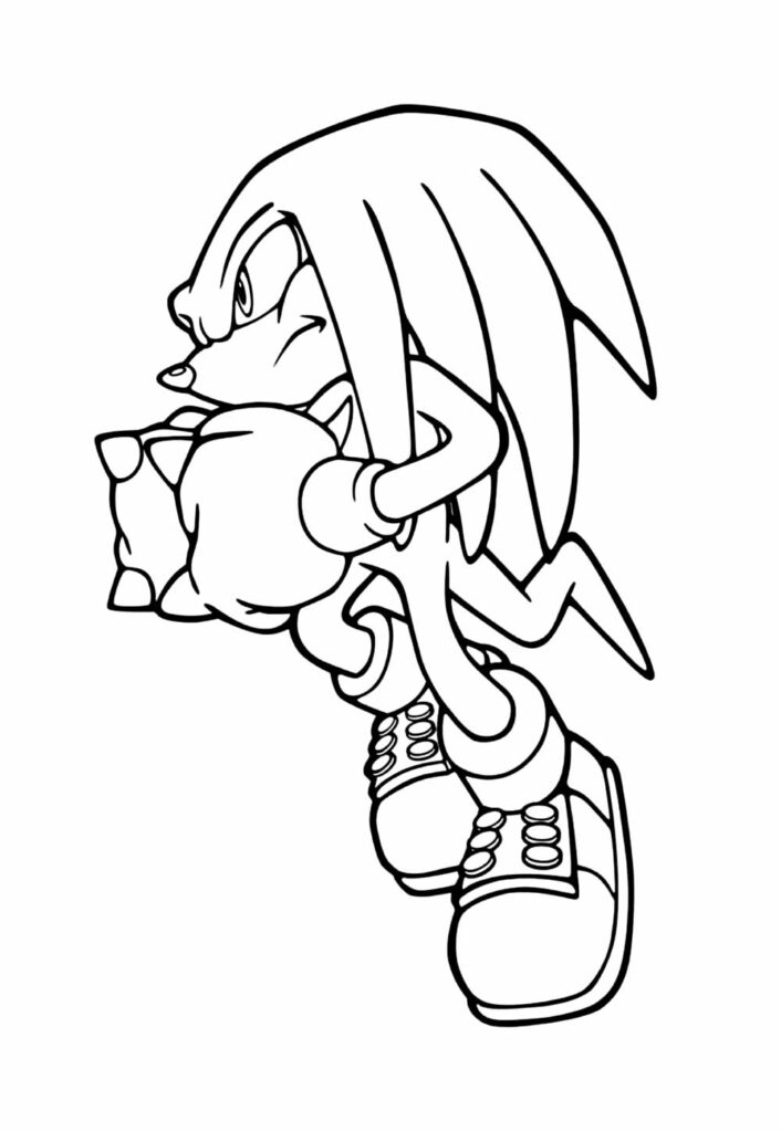 Desenhos de Knuckles the Echidna para pintar