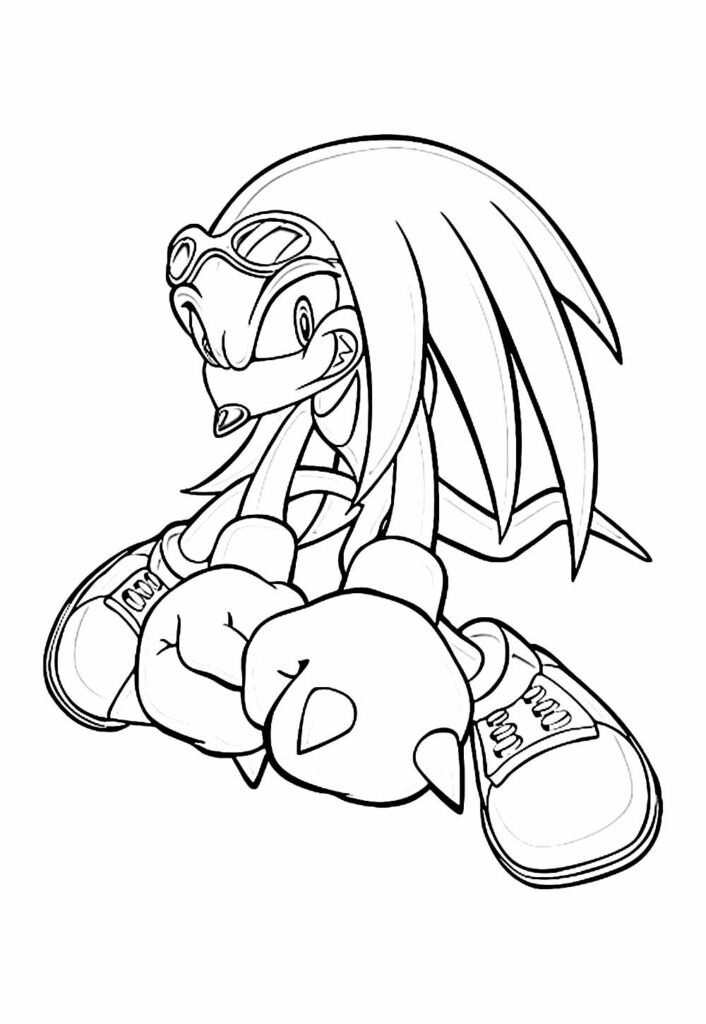 Desenhos de Knuckles the Echidna para pintar