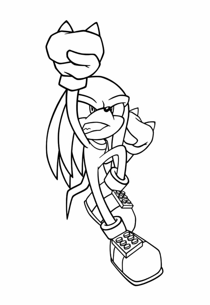 Desenhos de Knuckles the Echidna para pintar