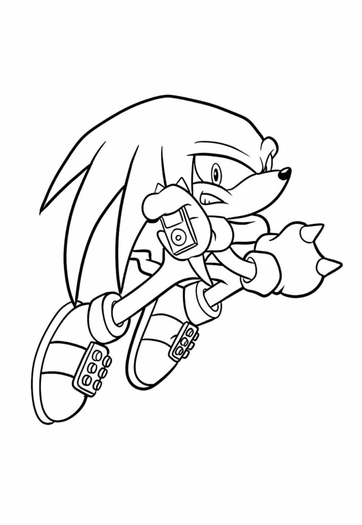 Desenhos de Knuckles the Echidna para colorir
