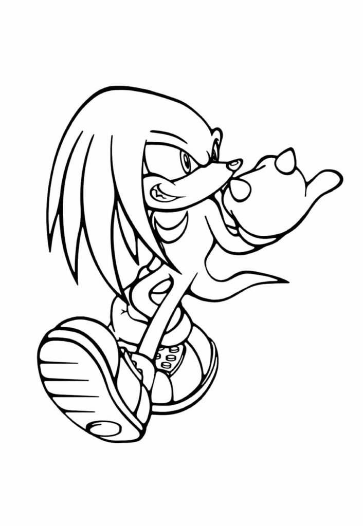 Desenhos de Knuckles the Echidna para pintar