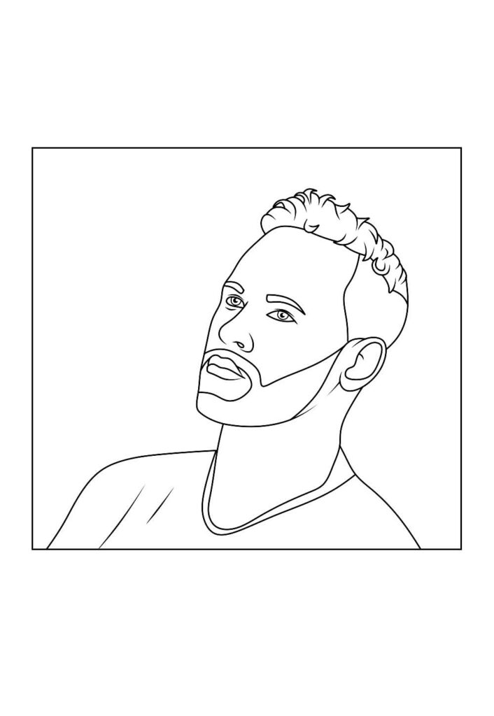 Desenho de Futebol - Neymar