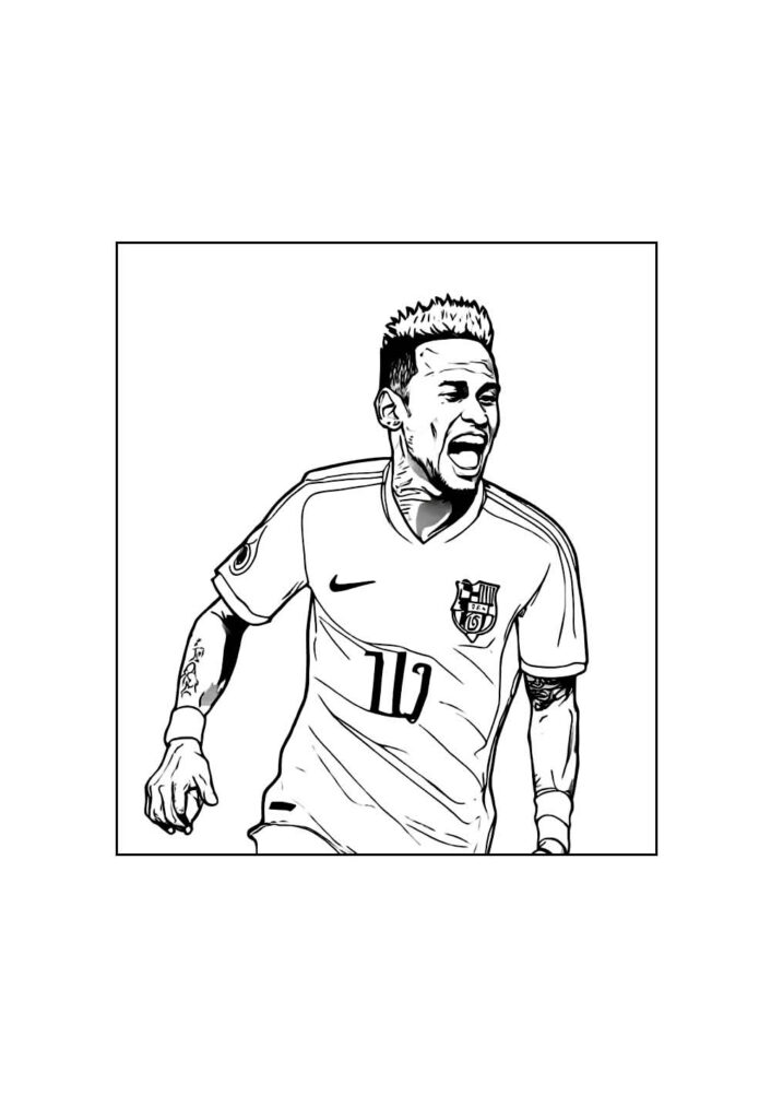 Colorir Desenho de Neymar