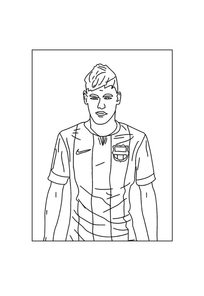 Colorir Desenho de Neymar