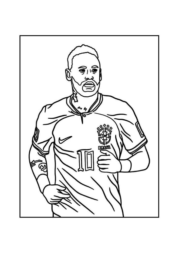 Desenhos de Neymar para colorir