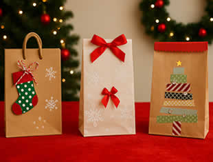 Lembrancinhas de Natal com Sacolinhas de Papel