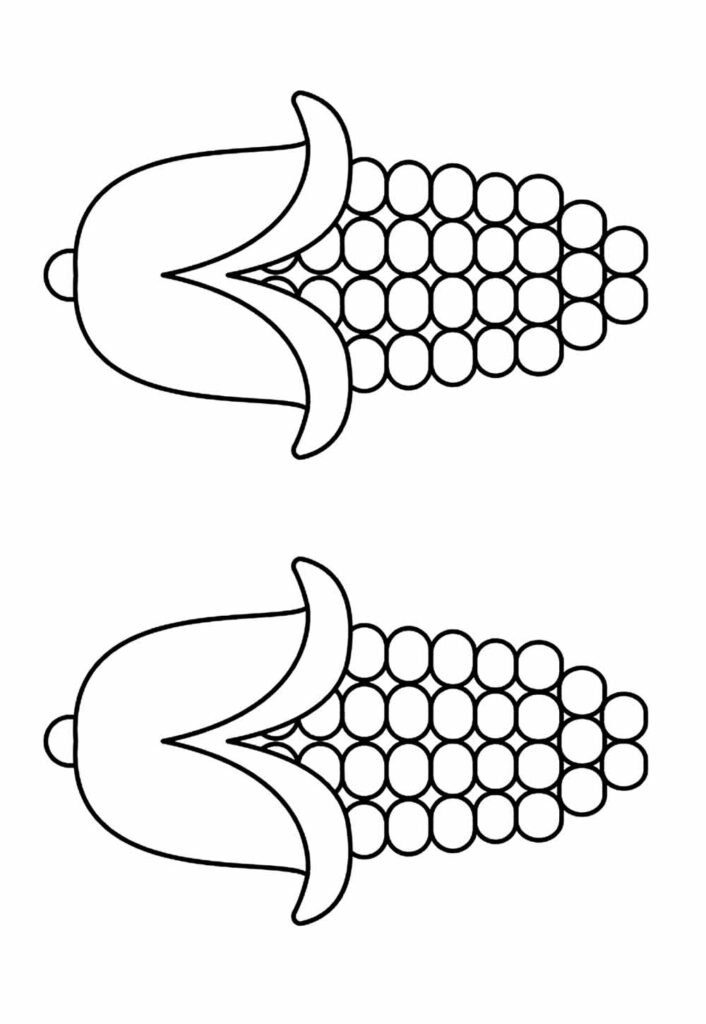 Molde de Milho para imprimir