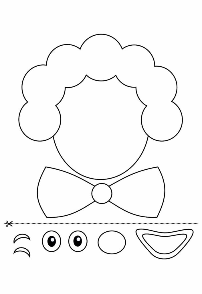 Moldes de Palhaço para imprimir