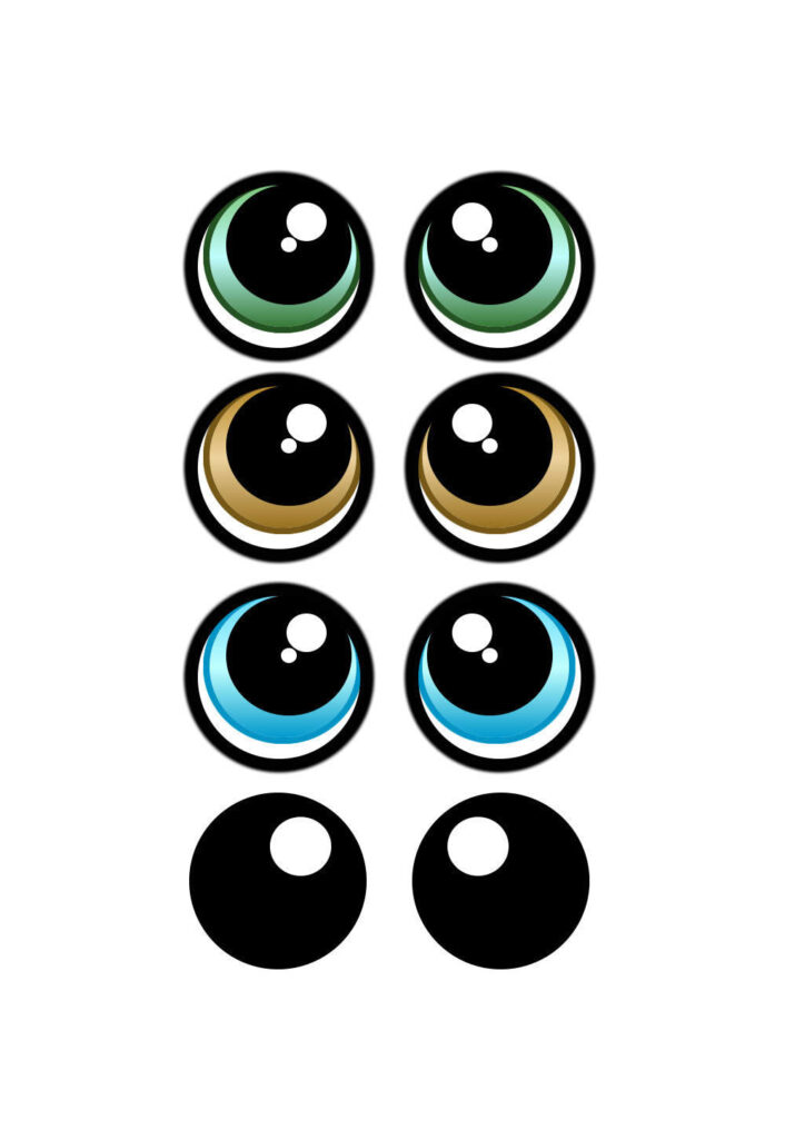 Moldes de Olhos para Lembrancinhas