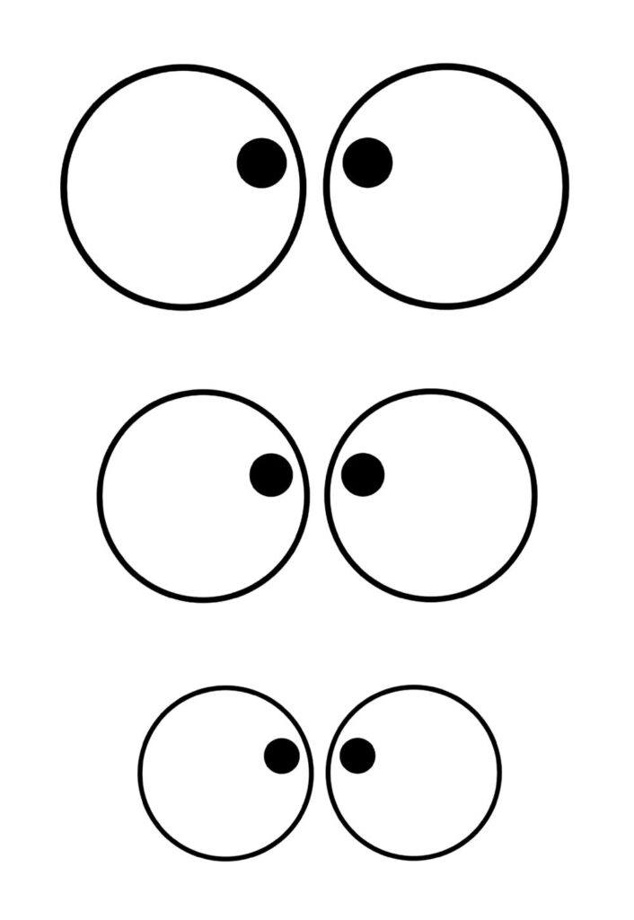 Moldes de Olhos para imprimir
