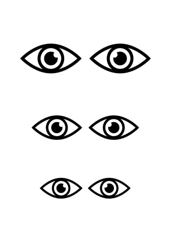 Moldes de Olhos para imprimir