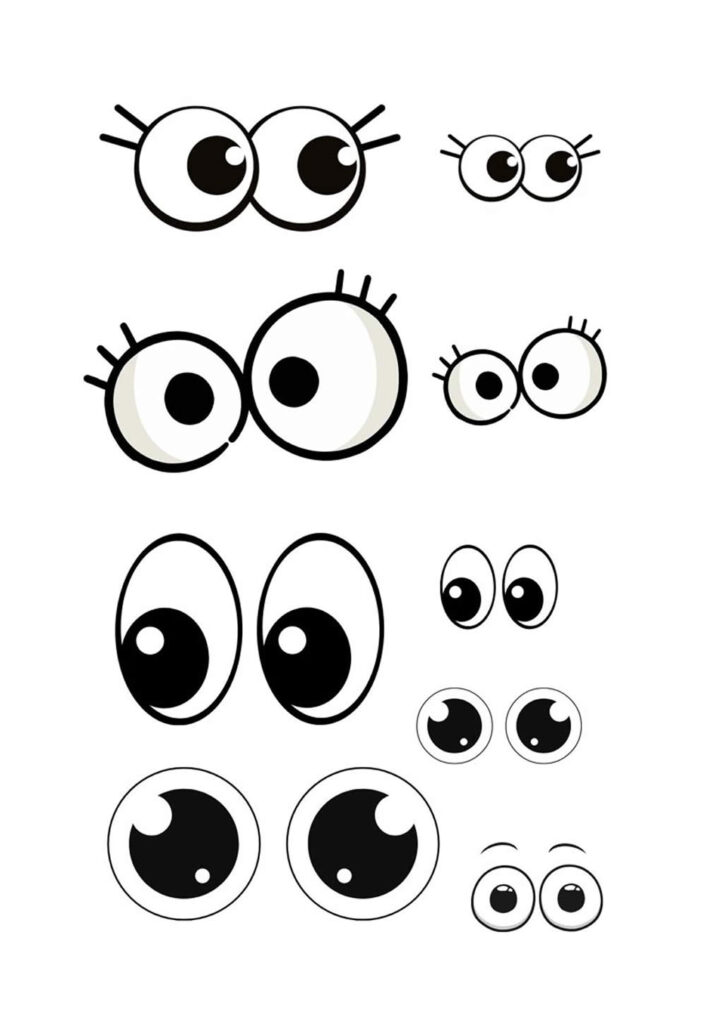 Moldes de Olhos para imprimir