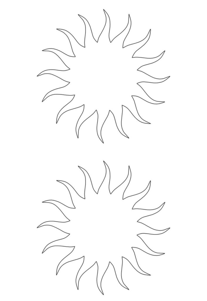 Moldes de Sol para imprimir