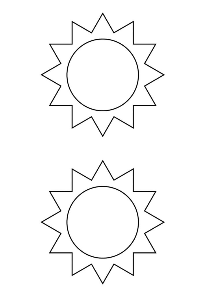 Moldes de Sol para imprimir