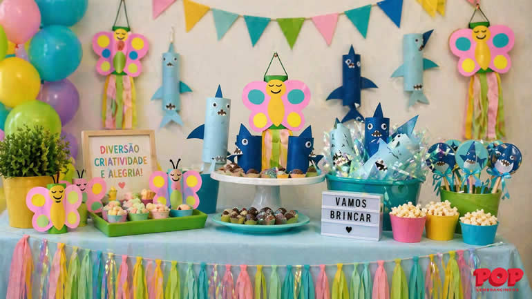 Enfeites com Rolos de Papel