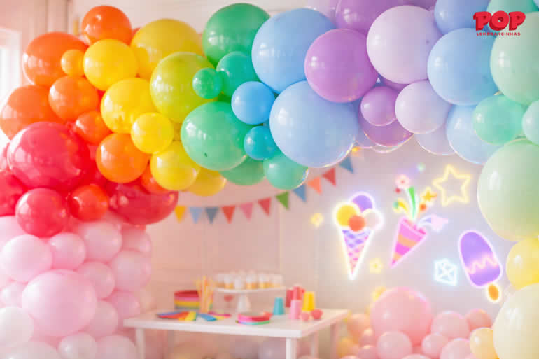 Decoração com Balões para Dia das Crianças