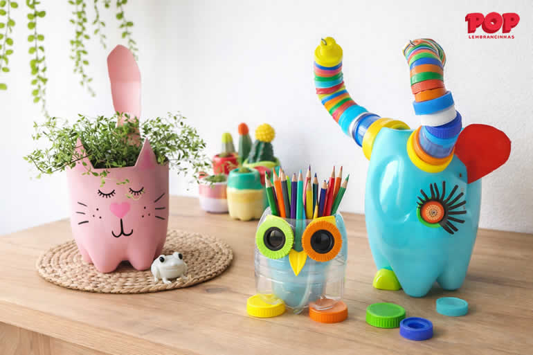 Decoração com Garrafa PET