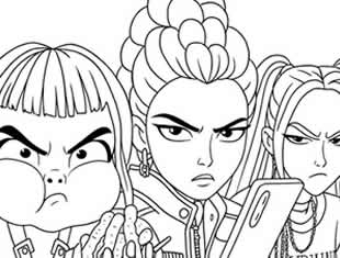 Desenho de Guerreiras do K-Pop