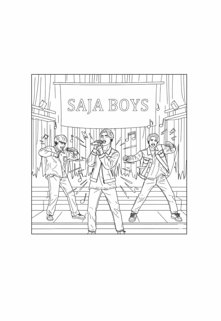 Desenho Guerreiras do K-Pop para colorir