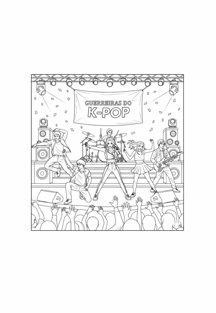 Guerreiras do K-Pop para colorir