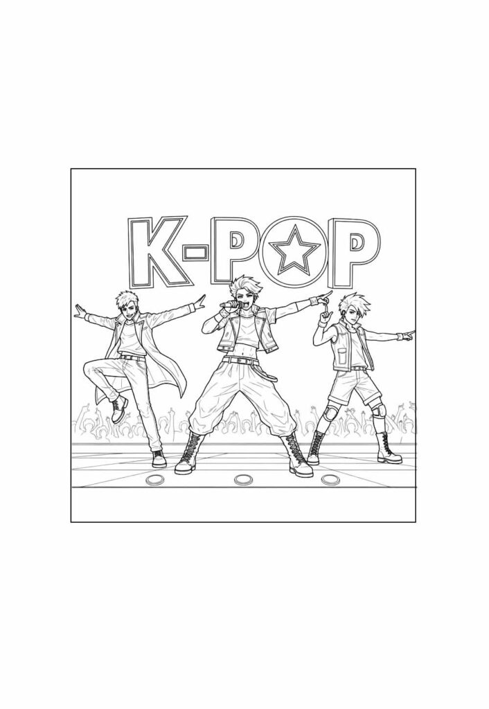 Guerreiras do K-Pop para colorir
